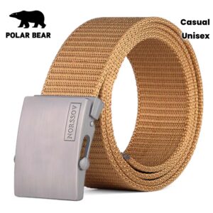 Polar Bear Unisex Belt Fashion Casual Outdoor Sports Canvas Belt Men'S Belt Men'S Durable Multi-Functional Thickened Belt Body Canvas Pants Belt
