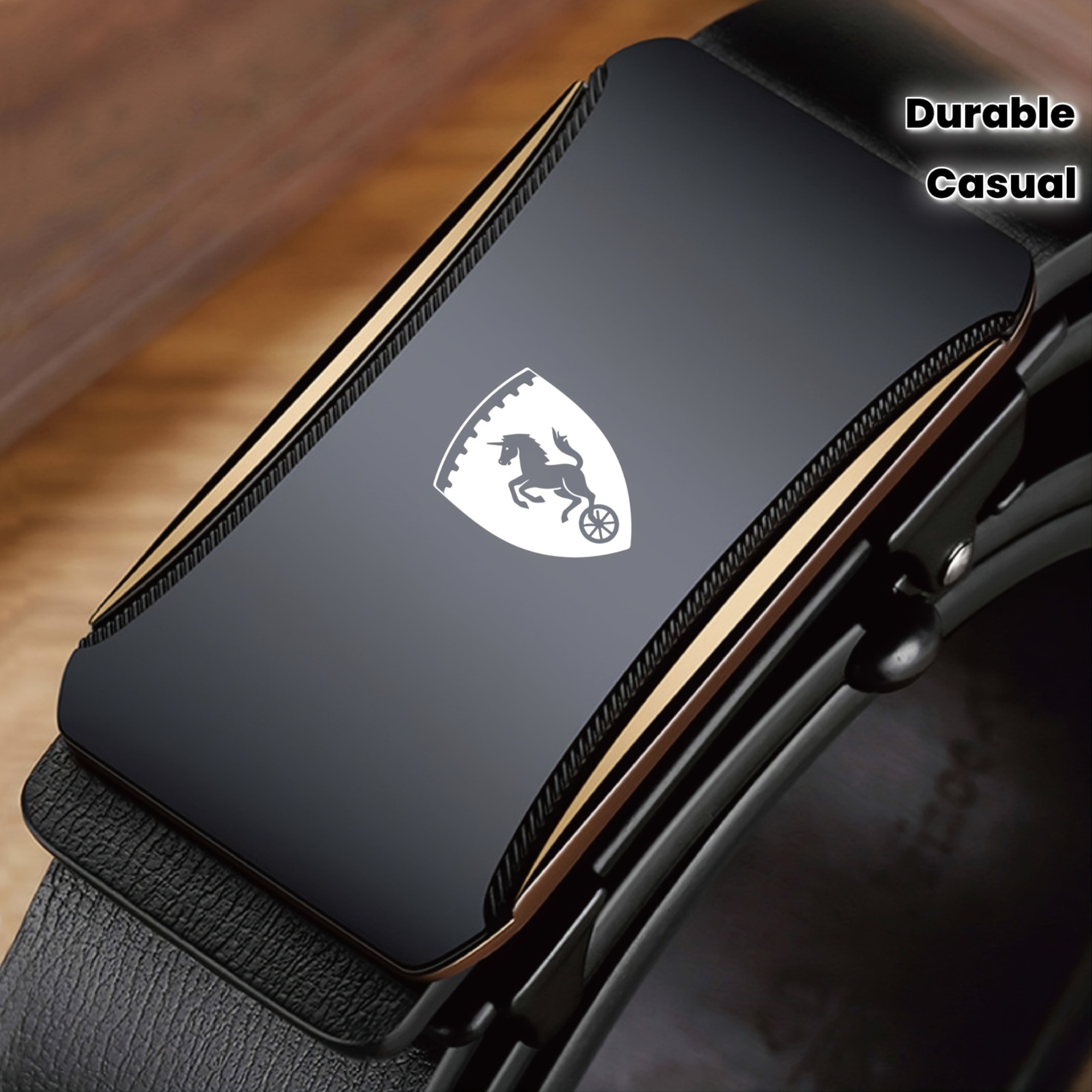 Men'S Waist Belt with One Wheel Horse Pattern Business Belt Suitable for Suits, Suits, Formal Wear, Jeans, Casual Wear, Adjustable Length, Durable Alloy Buckle, Three-Dimensional Embossed High-End Belt, Father'S Day Gift, Husband'S Birthday Gift