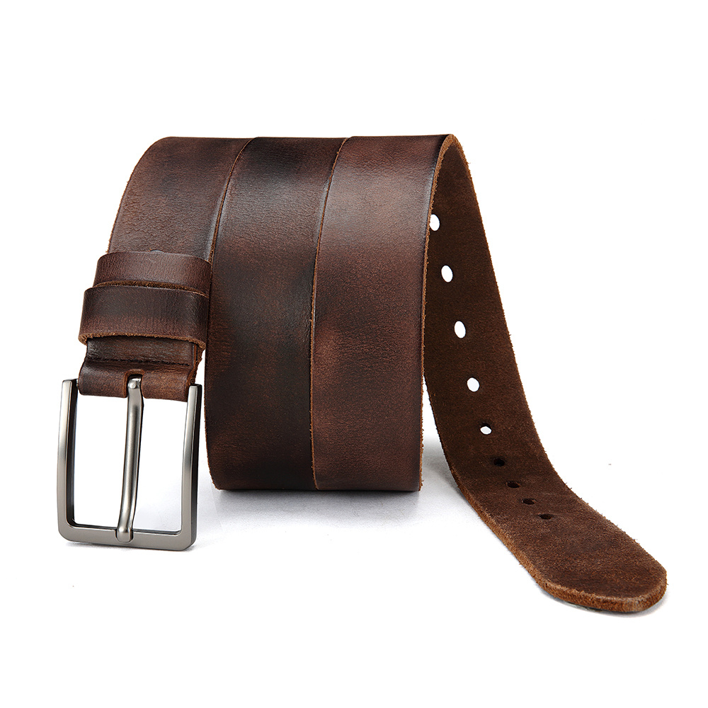 Men's Genuine Leather Belt, Fashionable Pin Buckle Alloy - Casual and Versatile, Suitable for Street Style, Good Gift Choice - Image 12